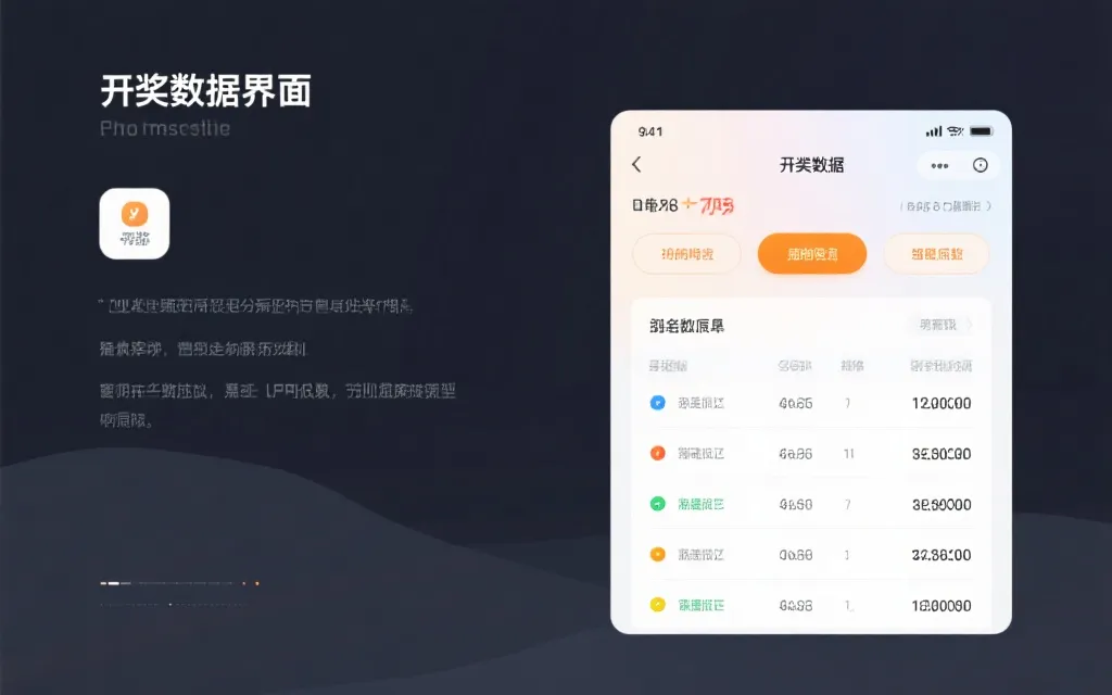 开奖数据界面设计示意